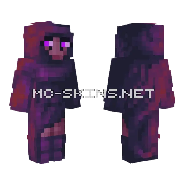 Netherend Girl Minecraft skin, front and back