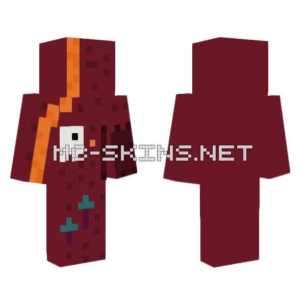 Netherscape Minecraft skin, front and back