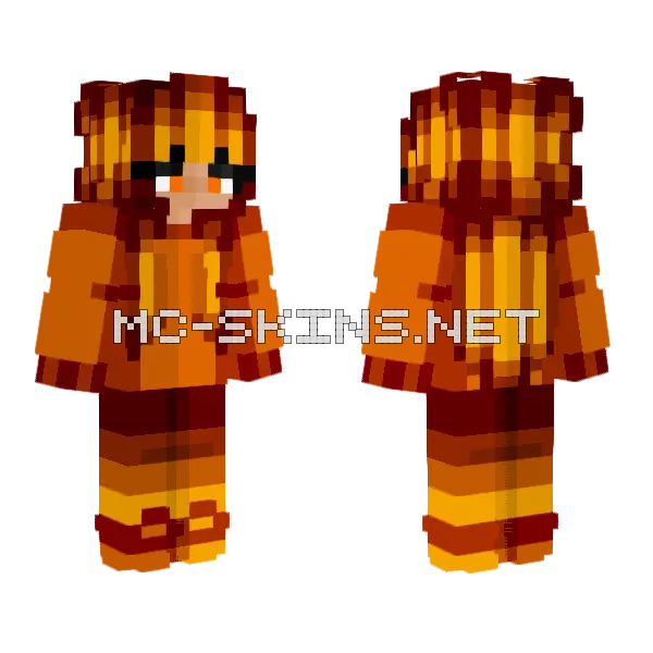 Netherworks Minecraft skin, front and back