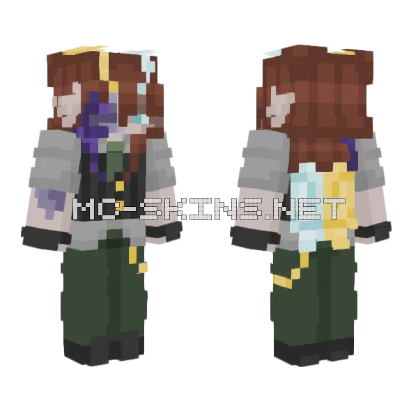 Nettle In A Suit Minecraft skin, front and back