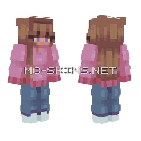 Never Be Alone Minecraft skin, front and back