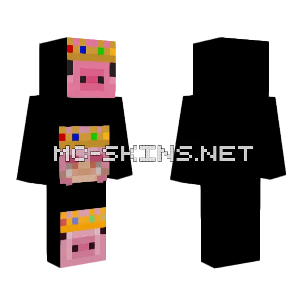 Never Forgotten Pfpce Minecraft skin, front and back
