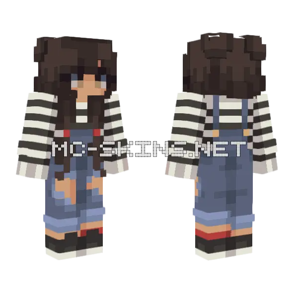 Neverminded Girl Minecraft skin, front and back