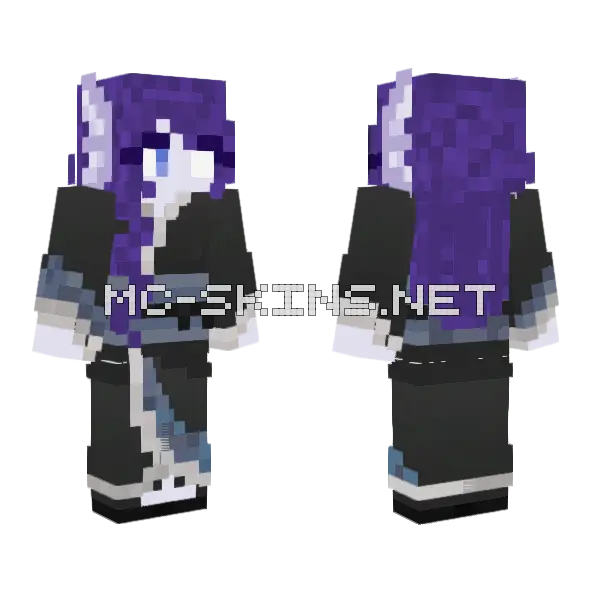 Nevi Oc River Kimono Minecraft skin, front and back