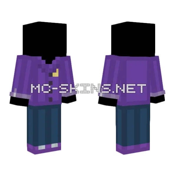 New FNAF Guard Outfit Base Minecraft skin, front and back