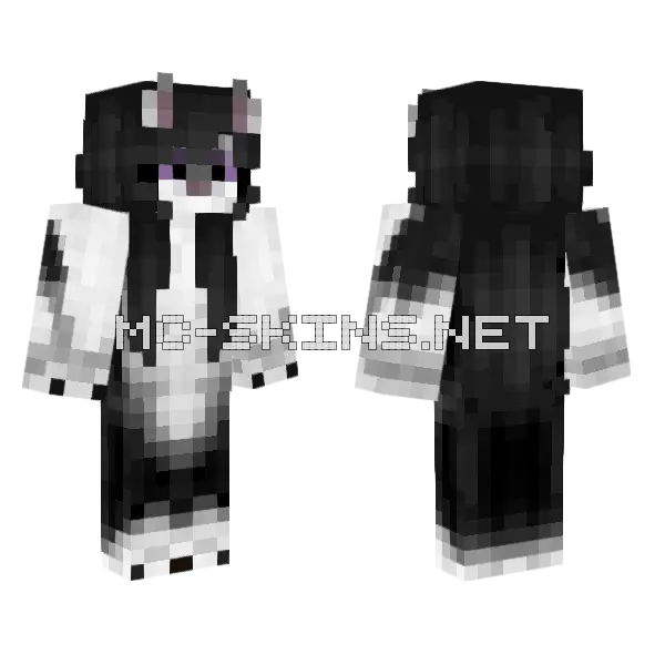 New Hailpaws Minecraft skin, front and back