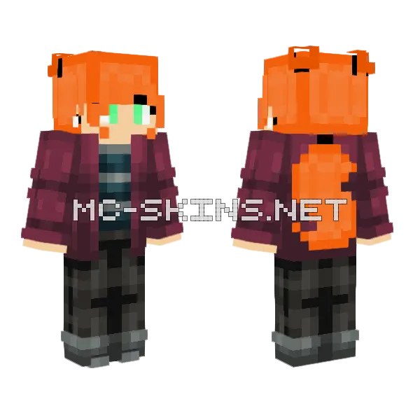 New Hair Shading Style Minecraft skin, front and back