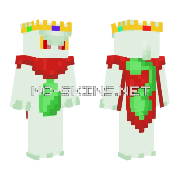 New King Mewtwo Minecraft skin, front and back