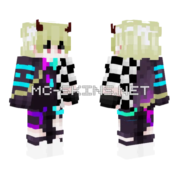 New Year Persona Minecraft skin, front and back