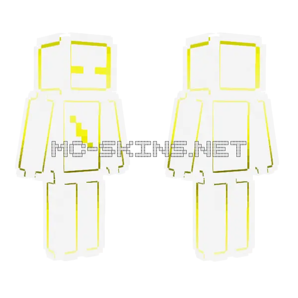 New Year Underglow Minecraft skin, front and back