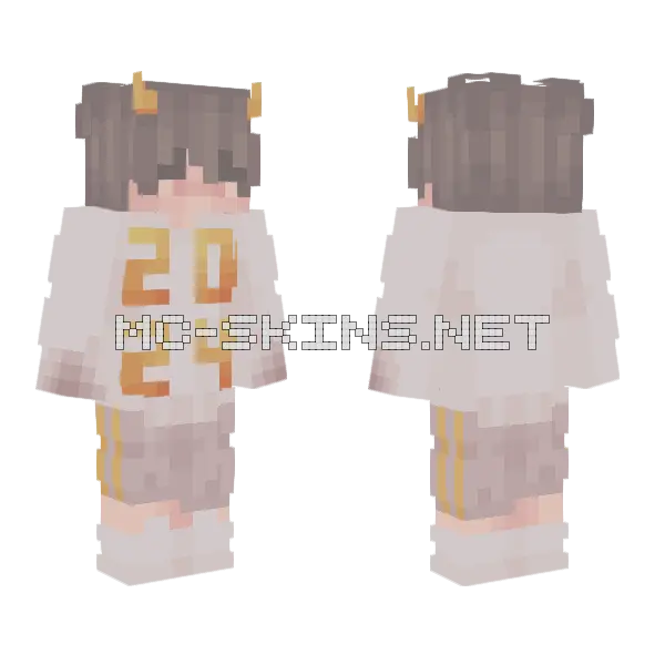 New Years 2024 For Tree Minecraft skin, front and back