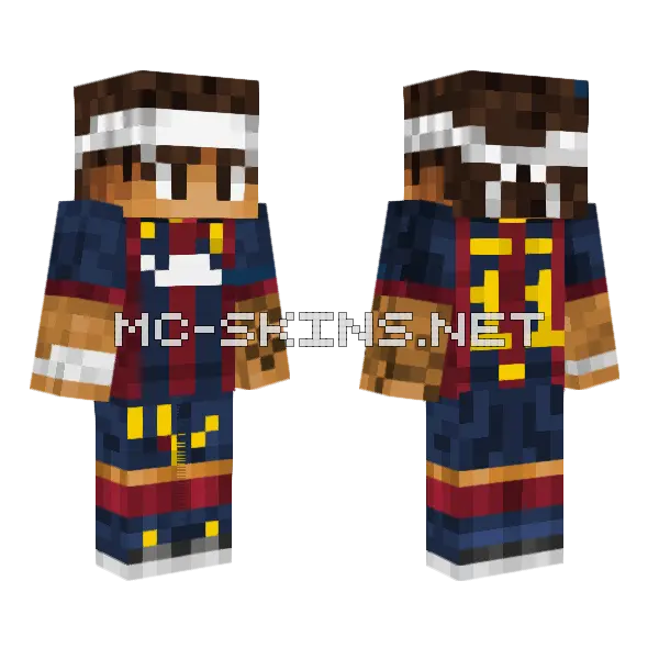 Neymar Barca 2013 2015 Minecraft skin, front and back