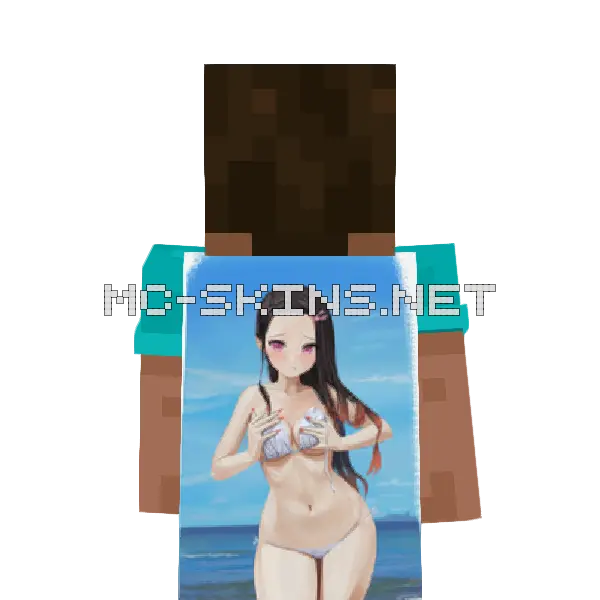 Nezuko Kamado Bikini cape, outside and lining