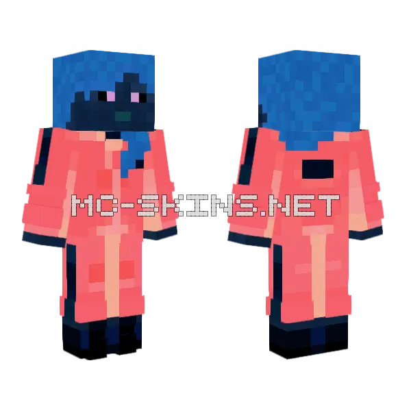 Ngative Alex Squid Game Minecraft skin, front and back