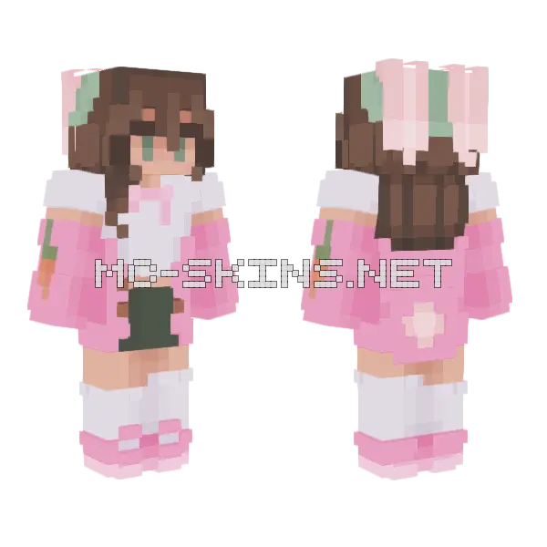 Nibbling On Greens Ce Minecraft skin, front and back