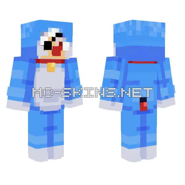 Nick Doraemon Minecraft skin, front and back