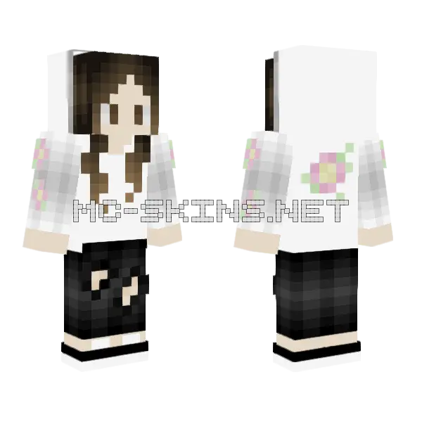 Nicki Nicole Minecraft skin, front and back