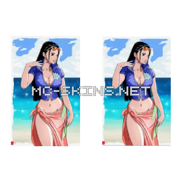 Nico Robin Beach cape, outside and lining