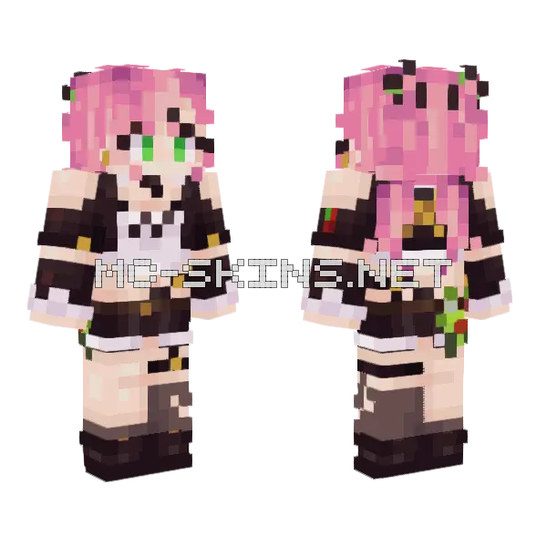 Nicole Demara Minecraft skin, front and back