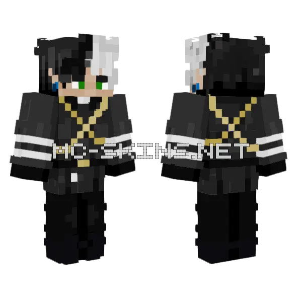 Nicollay Black Outfit Minecraft skin, front and back