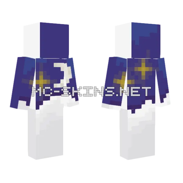 Night Cloud Pixrl Art Minecraft skin, front and back