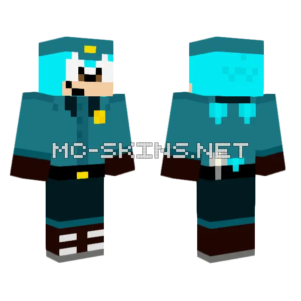 Night Guard Jeriah My OC Minecraft skin, front and back
