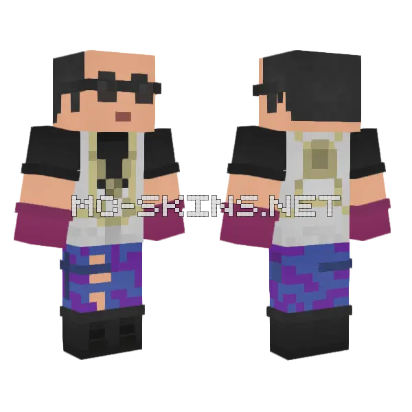 Night Hunter Minecraft skin, front and back