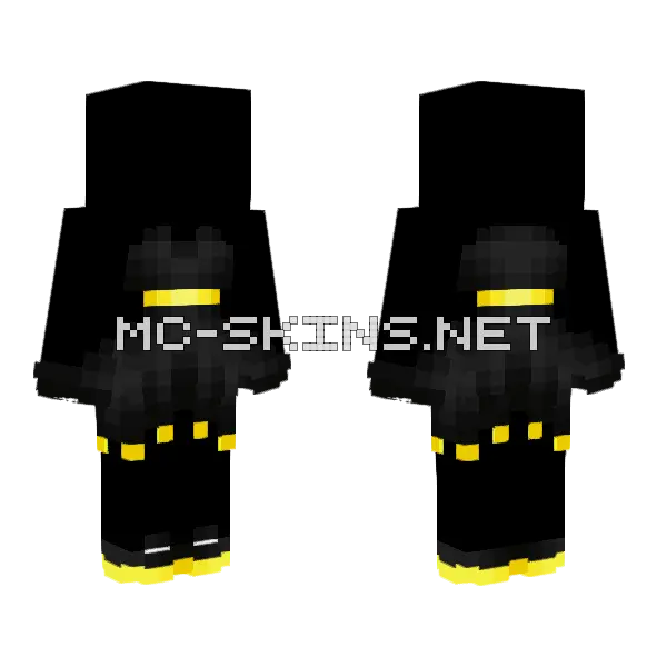 Night Light Black Dress Minecraft skin, front and back