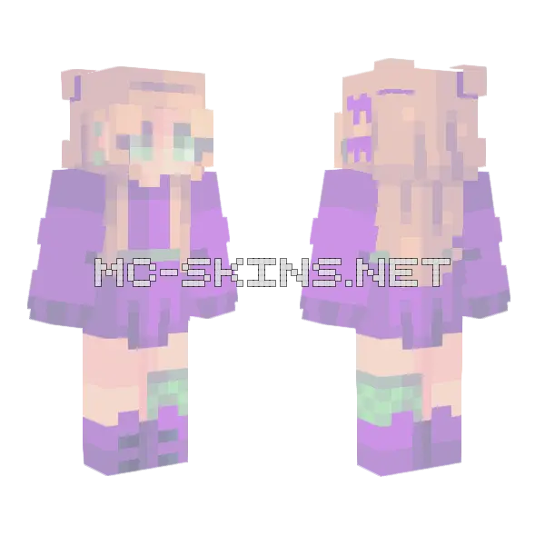 Night Lights Minecraft skin, front and back