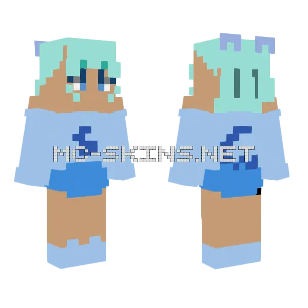 Night Moonlight Minecraft skin, front and back