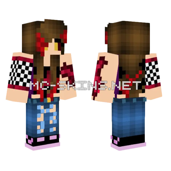 Night Night 2 Minecraft skin, front and back
