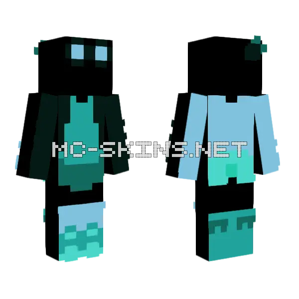 Night Vision Raffle Minecraft skin, front and back