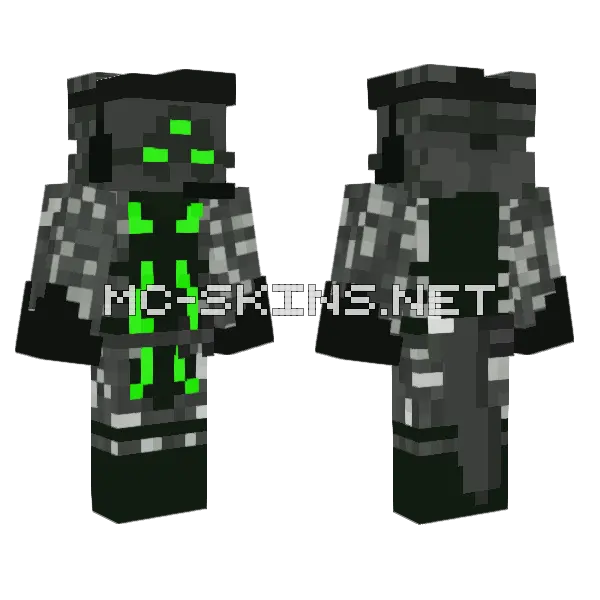 Nightcrawler Cloaker KP Minecraft skin, front and back