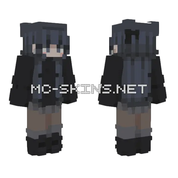 Nightless Girl Minecraft skin, front and back