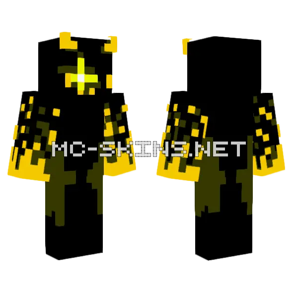 Nightmare Bendy Minecraft skin, front and back