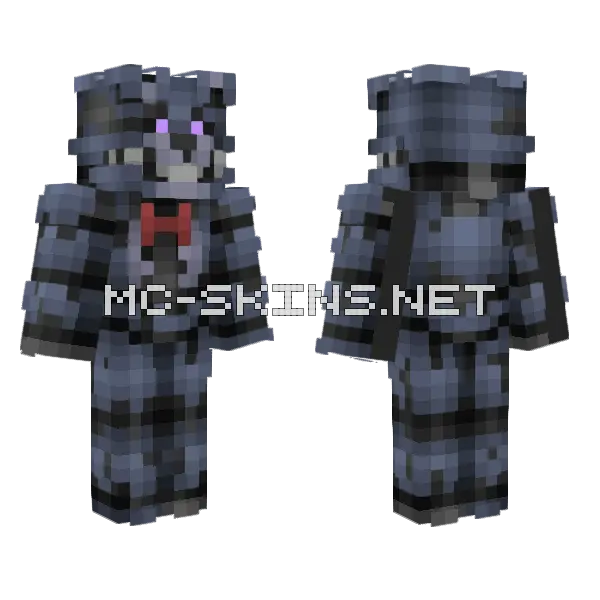 Nightmare Bonnie Minecraft skin, front and back
