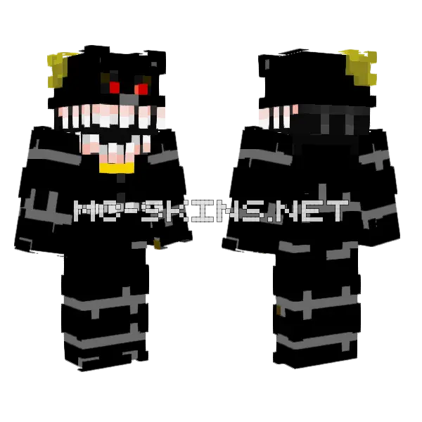 Nightmare FNAF Yellow Hat Minecraft skin, front and back