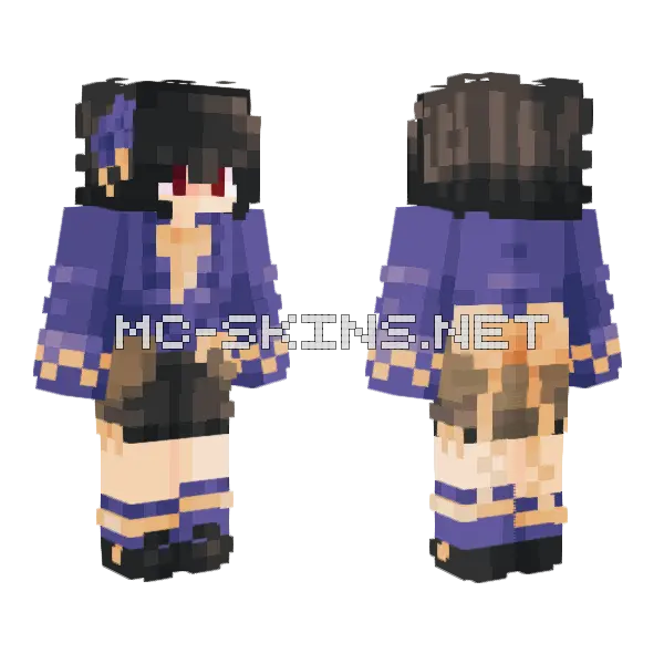 Nightshade Dangerous Beauty Minecraft skin, front and back