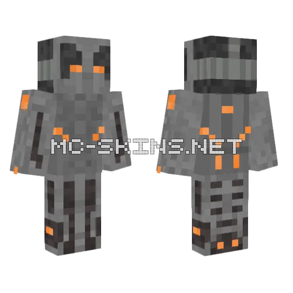 Nightshade Robot Minecraft skin, front and back