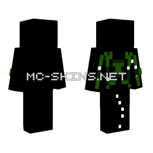 Nightwing Base Minecraft skin, front and back