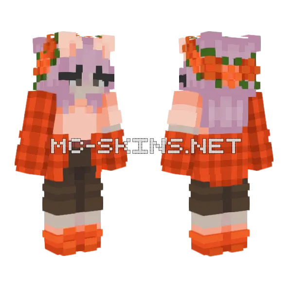 Nihachu Minecraft skin, front and back