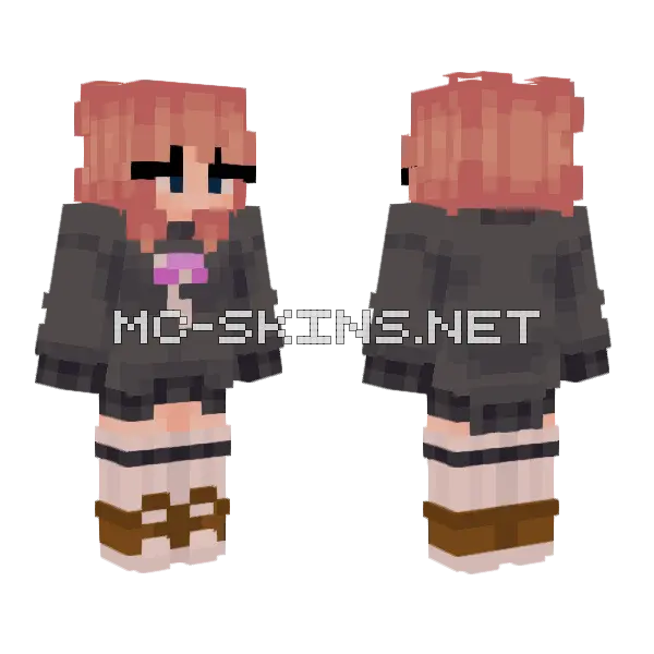 Nihachu Minecraft skin, front and back