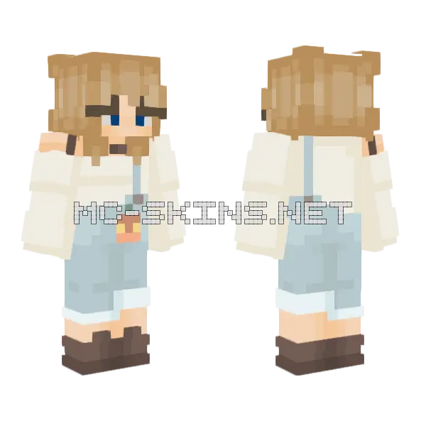 Nihachu Girl Minecraft skin, front and back