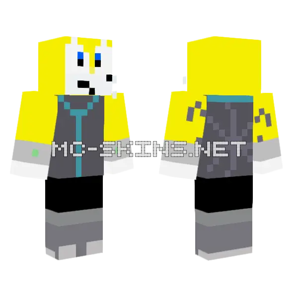 Nine Aka Prime Tails Minecraft skin, front and back