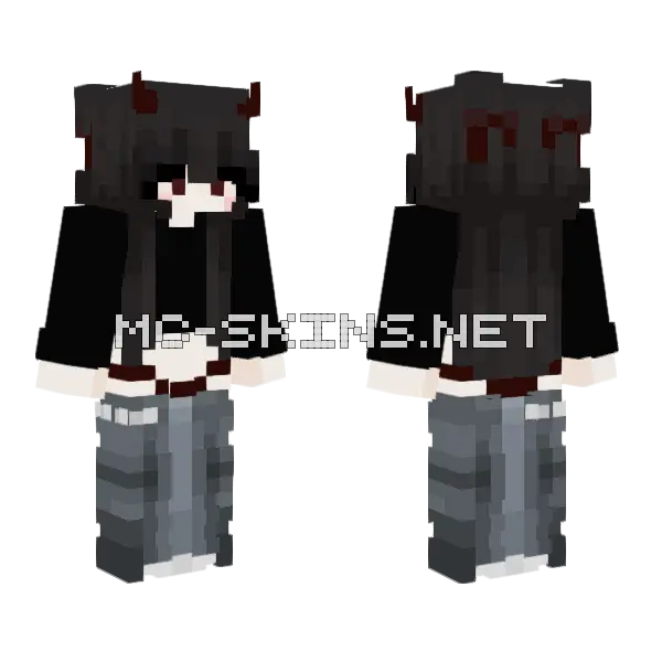 Niniii Girl Minecraft skin, front and back