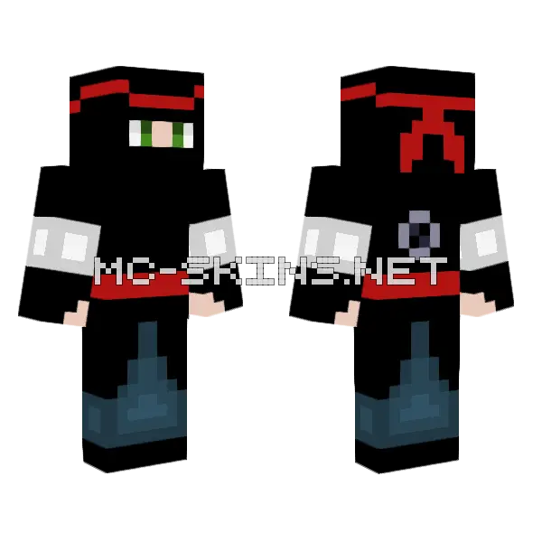Ninja Commander Minecraft skin, front and back