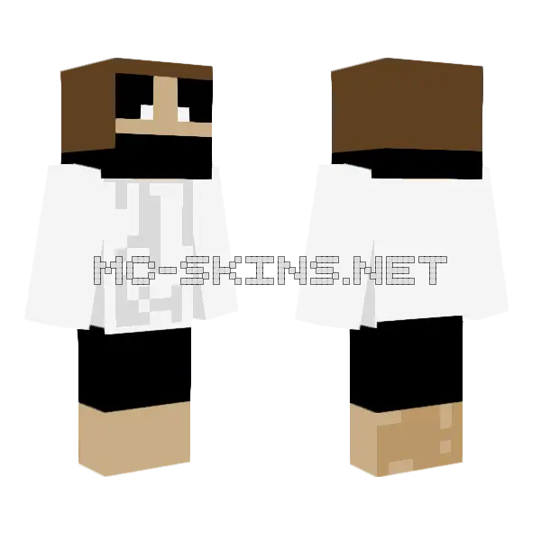 Ninja IRL Adam Minecraft skin, front and back