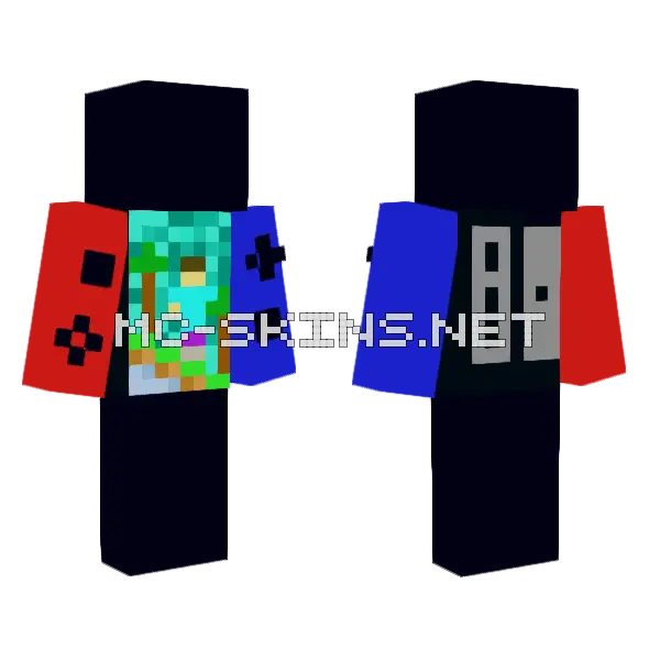 Nintendo Switch Man Minecraft skin, front and back