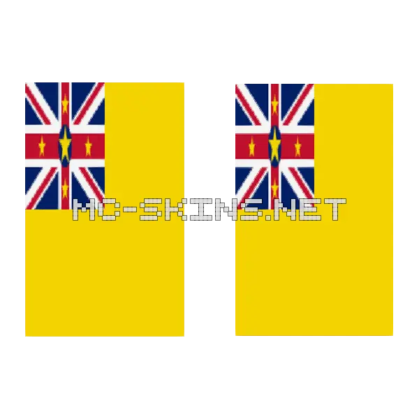 Niue Flag cape, outside and lining