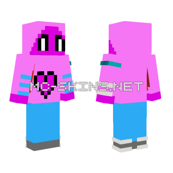 Nivira Pink Cat Minecraft skin, front and back